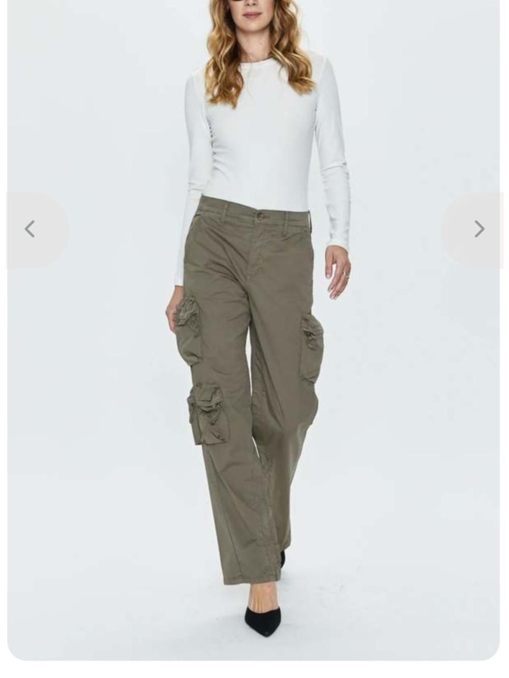 Pistols Olive Cargo Wide-Leg Utility Pants size 31